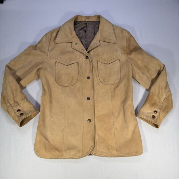 New England Sportswear Co. Jackets & Blazers - 1970s Vintage New England Sportswear Co Suede Jacket Women’s 10 USA Tan